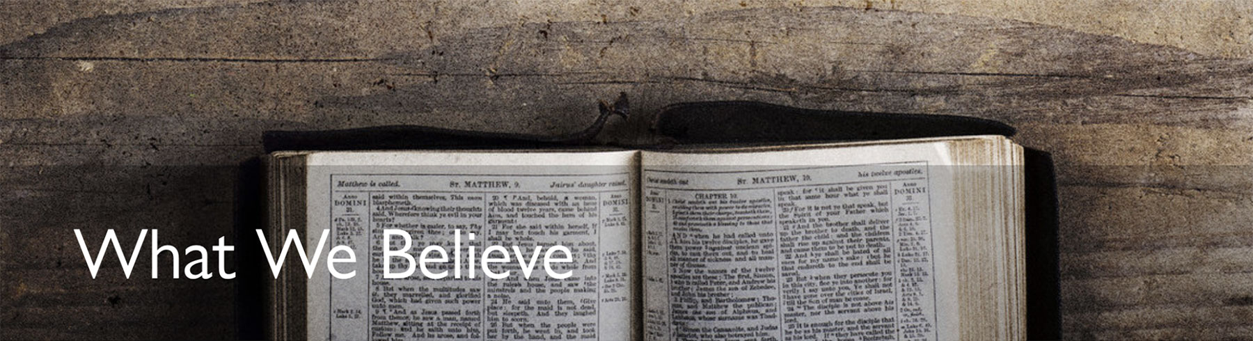 What We Believe header photo